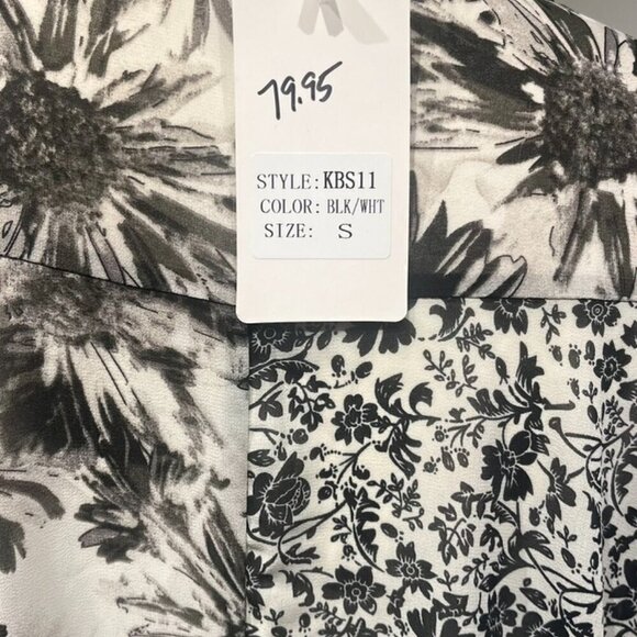 dressy blouse sheer lightweight button closure - Picture 6 of 15